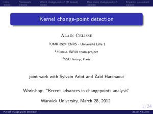 Kernel change-point detection