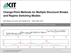 Change-Point Methods for Multiple Structural Breaks and Regime Switching Models |