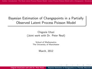 Bayesian Estimation of Changepoints in a Partially Chigozie Utazi