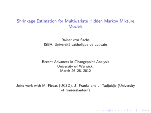 Shrinkage Estimation for Multivariate Hidden Markov Mixture Models