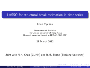 LASSO for structural break estimation in time series Chun Yip Yau