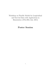 Workshop on Flexible Models for Longitudinal Biostatistics (27th-29th July, 2015)