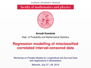 Regression modelling of misclassified correlated interval-censored data Arno ˇst Kom ´arek