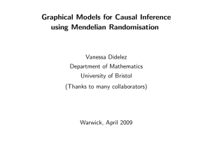 Graphical Models for Causal Inference using Mendelian Randomisation