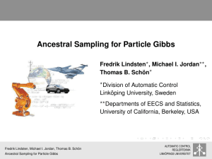 Ancestral Sampling for Particle Gibbs