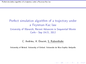 Perfect simulation algorithm of a trajectory under a Feynman-Kac law