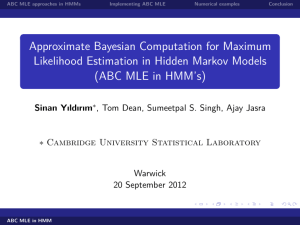 Approximate Bayesian Computation for Maximum Likelihood Estimation in Hidden Markov Models