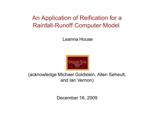 An Application of Reification for a Rainfall-Runoff Computer Model Leanna House