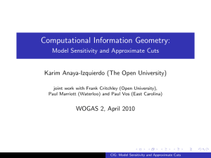 Computational Information Geometry: Model Sensitivity and Approximate Cuts