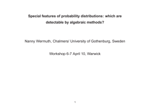 Special features of probability distributions: which are detectable by algebraic methods?