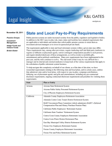 State and Local Pay-to-Play Requirements