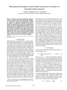 SIR-optimized Weighted Linear Parallel Interference Cancellers on Rayleigh Fading Channels