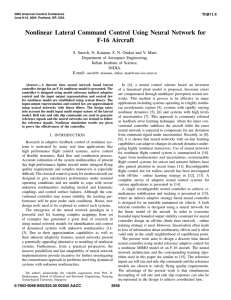 Nonlinear Lateral Command Control Using Neural Network for F-16 Aircraft