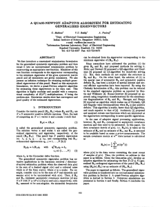 A  QUASI-NEWTON ADAPTIVE ALGORITHM FOR  ESTIMATING GENERALIZED EIGENVECTORS V.U.