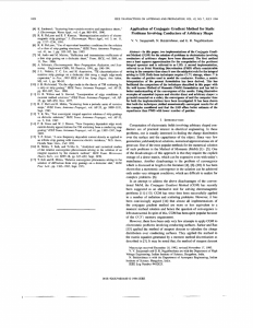 Application of  Conjugate Gradient Method for Static