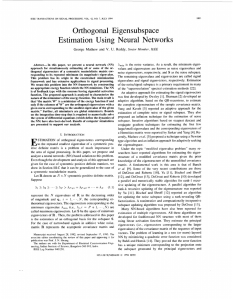Orthogonal  Eigensubspace Estimation  Using  Neural  Networks U.