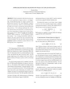 FOR IMPROVED DISTORTION MEASURES IMAGE VECTOR QUANTIZATION