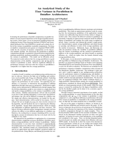 An Analytical  Study of  the Time Dataflow Architectures