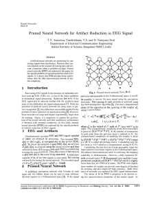 EEG Pruned Neural  Network for  Artifact  Reduction Signal