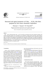 Structural and optical properties of CuIn Al Se thin films