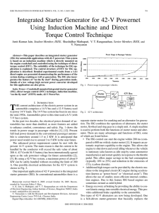 Integrated Starter Generator for 42-V Powernet Using Induction Machine and Direct