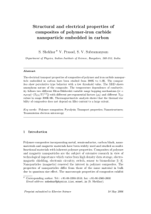 Structural and electrical properties of composites of polymer-iron carbide