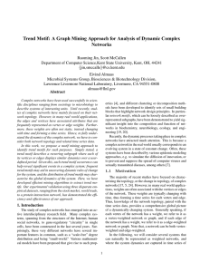 Trend Motif: A Graph Mining Approach for Analysis of Dynamic... Networks