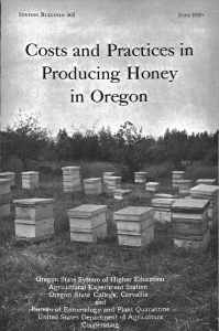 Costs and Practics in Producing Honey in Oregon aid