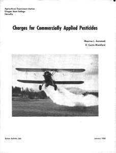 Charges for Commercially Applied Pesticides Maurice 1. Jernstedt D. Curtis Mumford