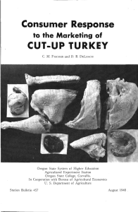 Consumer Response CUT-UP TURKEY to the Marketing of