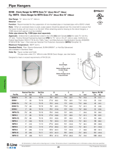 Pipe Hangers B3100 - Clevis Hanger for NFPA Sizes / ”