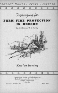 FARM FIRE PROTECTION * IN OREGON