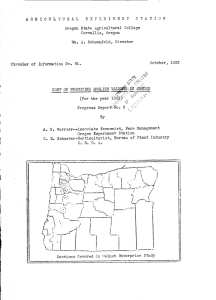 AGRICULTURAL EXPERIMENT STATION Corvallis, Oregon