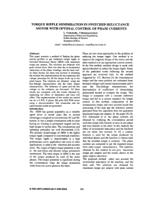 TORQUE RIPPLE MINIMISATION IN SWITCHED RELUCTANCE MOTOR WITH OPTIMAL CONTROL PHASE CURRENTS OF