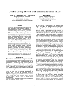 Low-Effort Labeling of Network Events for Intrusion Detection in WLANs