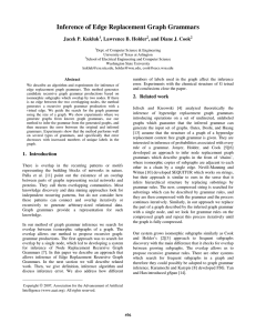 Inference of Edge Replacement Graph Grammars Jacek P. Kukluk