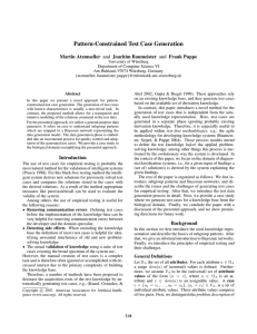 Pattern-Constrained Test Case Generation