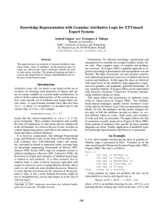 Knowledge Representation with Granular Attributive Logic for XTT-based Expert Systems