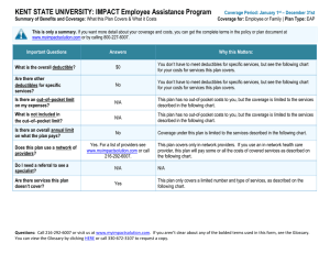 KENT STATE UNIVERSITY: IMPACT Employee Assistance Program