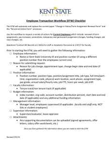 Employee Transaction Workflow (ETW) Checklist