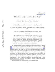 Eikonalised minijet model analysis of σ .