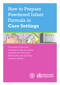 How to Prepare Powdered Infant Formula in Care Settings