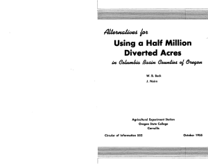 Using a Half Million Diverted Acres AlteAsuziiael jjM, in
