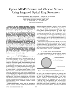 Optical MEMS Pressure and Vibration Sensors Using Integrated Optical Ring Resonators