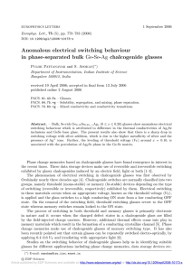 Anomalous electrical switching behaviour in phase-separated bulk -