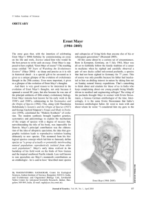 Ernst Mayr  (1904–2005) OBITUARY