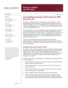 Energy &amp; Utilities and Tax Alert Recovery Act