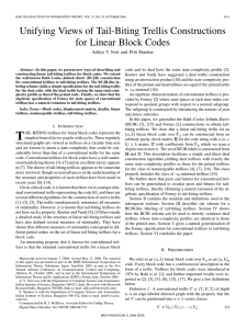 Unifying Views of Tail-Biting Trellis Constructions for Linear Block Codes [2].
