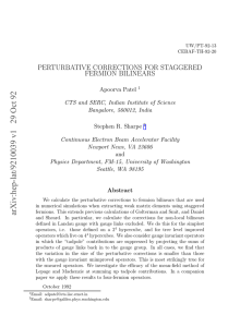 PERTURBATIVE CORRECTIONS FOR STAGGERED FERMION BILINEARS