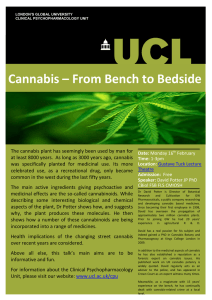 Cannabis – From Bench to Bedside